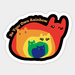 Rainbows cat cute kitty Sticker